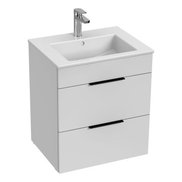 JIKA H4536121763001 - Meuble de salle de bain avec lavabo CUBE 60,7x55 cm blanc