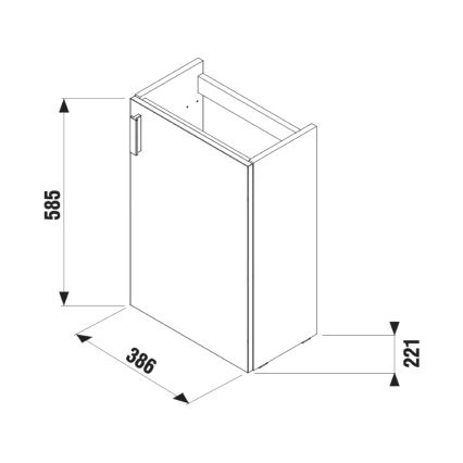 JIKA H45J5111753001 - Badkamerkast met wastafel PETIT 58,5x38,6 cm wit
