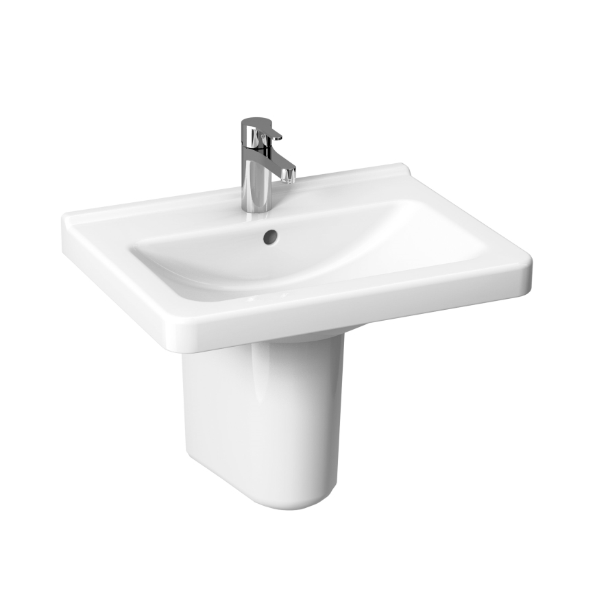 JIKA H8104230001041 - Wandgemonteerde wastafel CUBITO 60x45 cm keramiek/wit