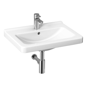 JIKA H8104240001041 - Wandgemonteerde wastafel CUBITO 65x48,5 cm keramiek/wit