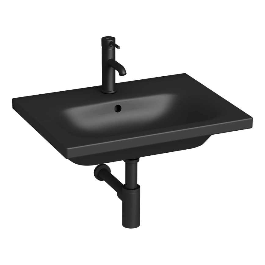JIKA H8127137161041 - Vasque murale MIO 60x45 cm céramique/mat noir