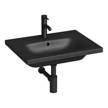 JIKA H8127137161041 - Wandgemonteerde wastafel MIO 60x45 cm keramiek/mat zwart