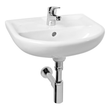 JIKA H8153820001041 - Wandgemonteerde wastafel LYRA 45x37 cm keramiek/wit