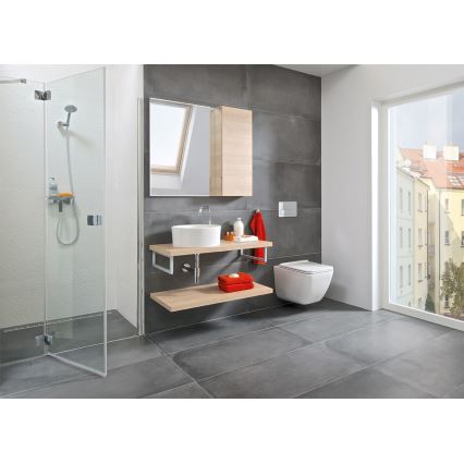 JIKA H8184200001121 - Aanrecht wastafel CUBITO diameter 40 cm keramiek/wit