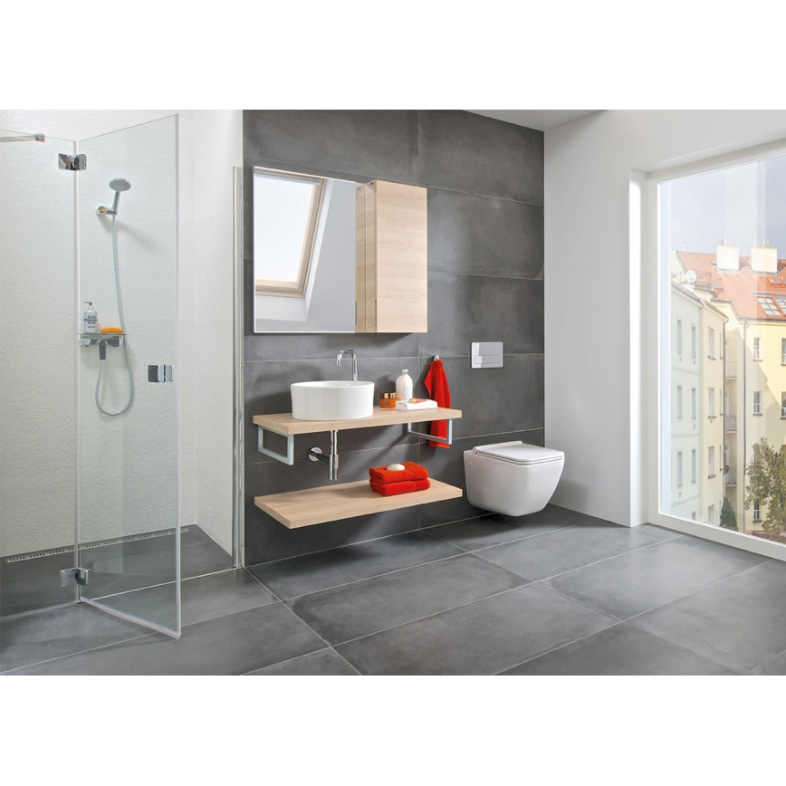 JIKA H8184200001121 - Aanrecht wastafel CUBITO diameter 40 cm keramiek/wit