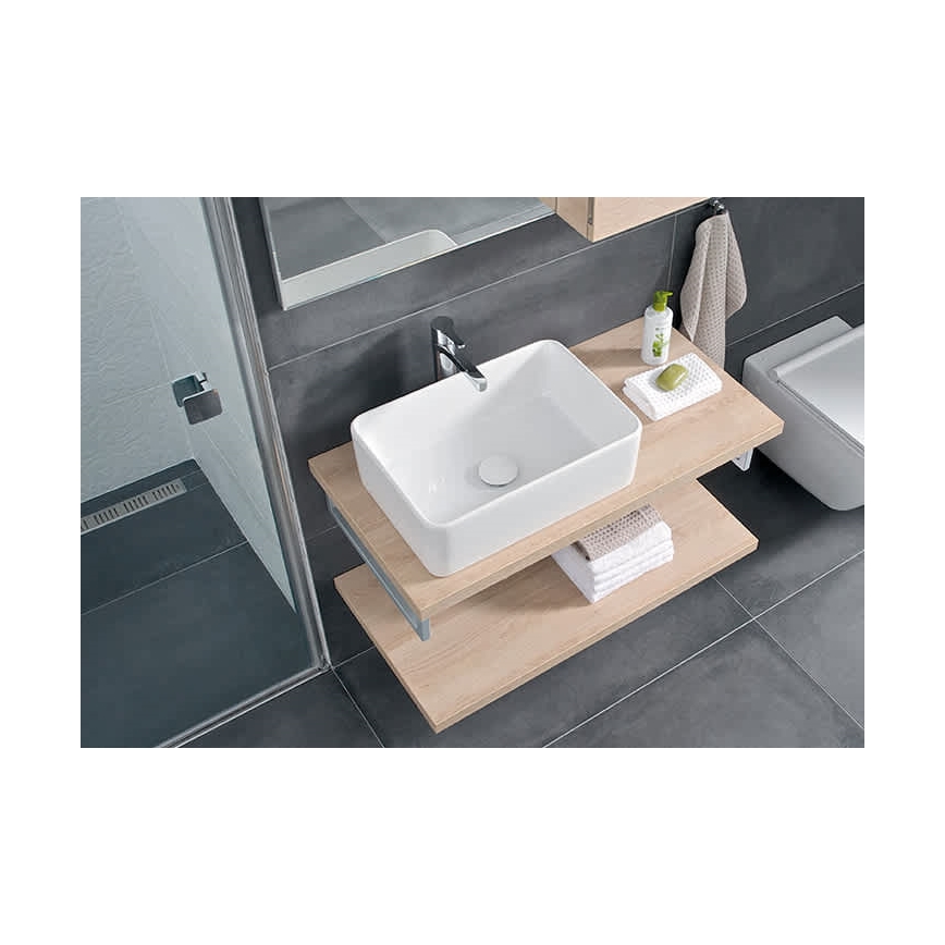 JIKA H8184230001121 - Aanrecht wastafel CUBITO 50x35 cm keramiek/wit