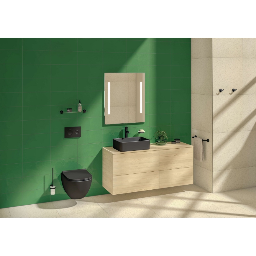 JIKA H8184237161121 - Aanrecht wastafel CUBITO 50x35 cm keramiek/mat zwart