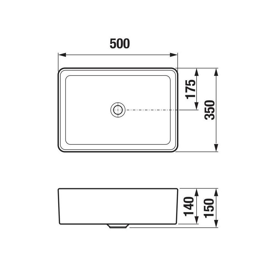 JIKA H8184237161121 - Aanrecht wastafel CUBITO 50x35 cm keramiek/mat zwart
