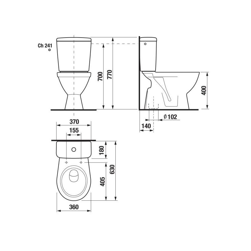 JIKA H8263860002413 - WC-combinatie LYRA keramiek/wit