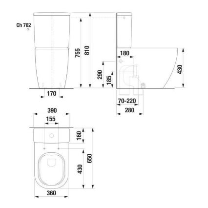 JIKA H8267160000001 - Cuvette des toilettes MIO céramique/blanc