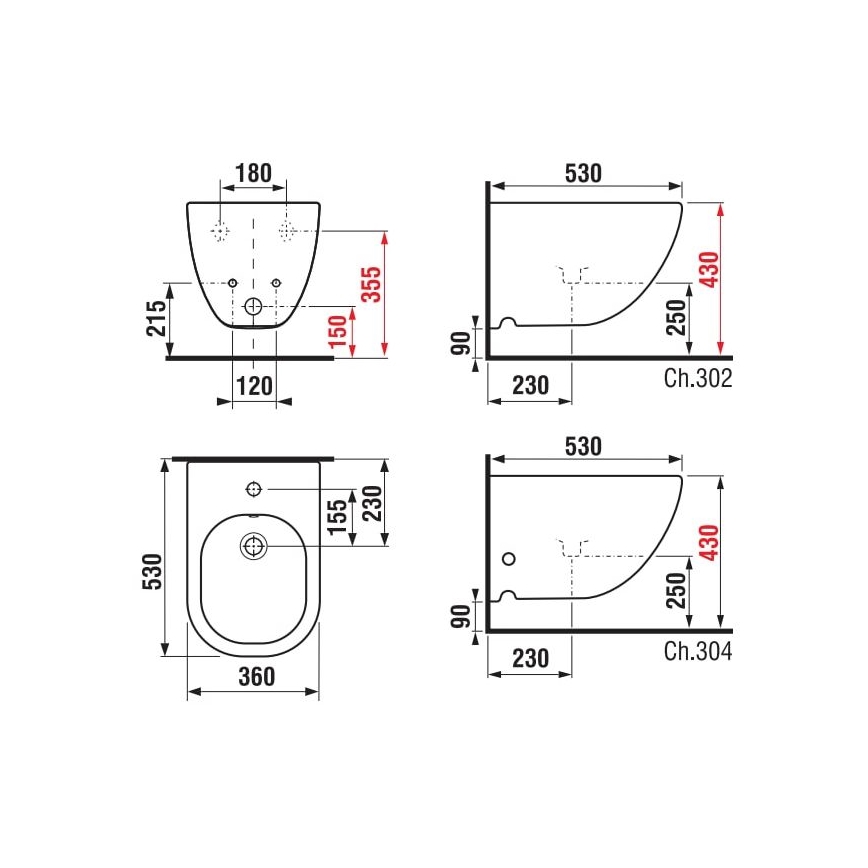 JIKA H8317120003021 - Hangend bidet MIO keramiek/wit