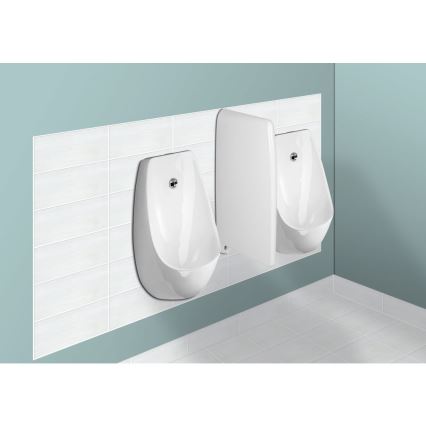 JIKA H8411010004871 - Urinoir avec capteur DOMINO 24V, arrivée et évacuation arrière, céramique/blanc