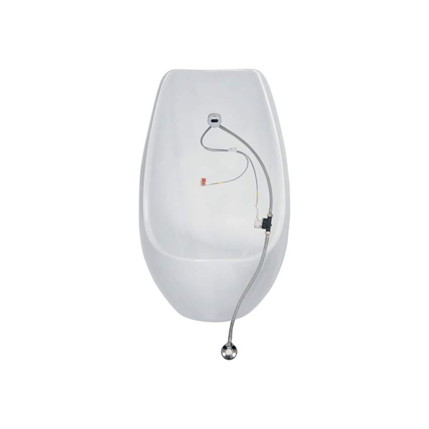 JIKA H8411010004871 - Urinoir avec capteur DOMINO 24V, arrivée et évacuation arrière, céramique/blanc
