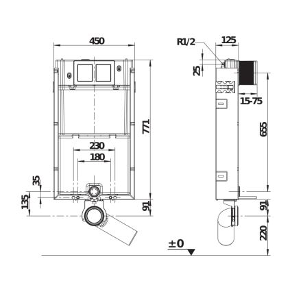 JIKA H8956510000001 - Inbouwmodule voor hangend toilet