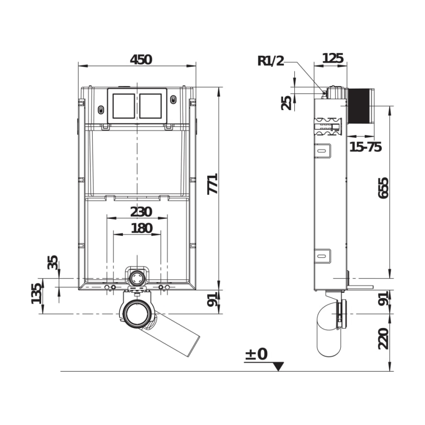 JIKA H8956510000001 - Module encastré pour WC suspendu