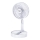 JOHNSON - Oplaadbare tafelventilator GIRAFFA 5W/3,7V 1200 mAh Ø 20 cm wit