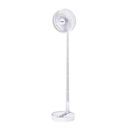 JOHNSON - Oplaadbare tafelventilator GIRAFFA 5W/3,7V 1200 mAh Ø 20 cm wit