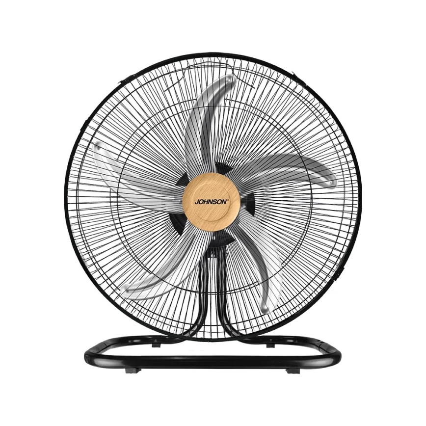 JOHNSON - Staande 3-in-1 ventilator WOOD, 80 W / 230 V, Ø 50 cm, zwart/beige