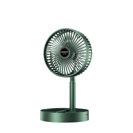 JOHNSON - Ventilateur de bureau rechargeable TORTUGA 5W/3,7V 1200 mAh Ø 16,5 cm vert