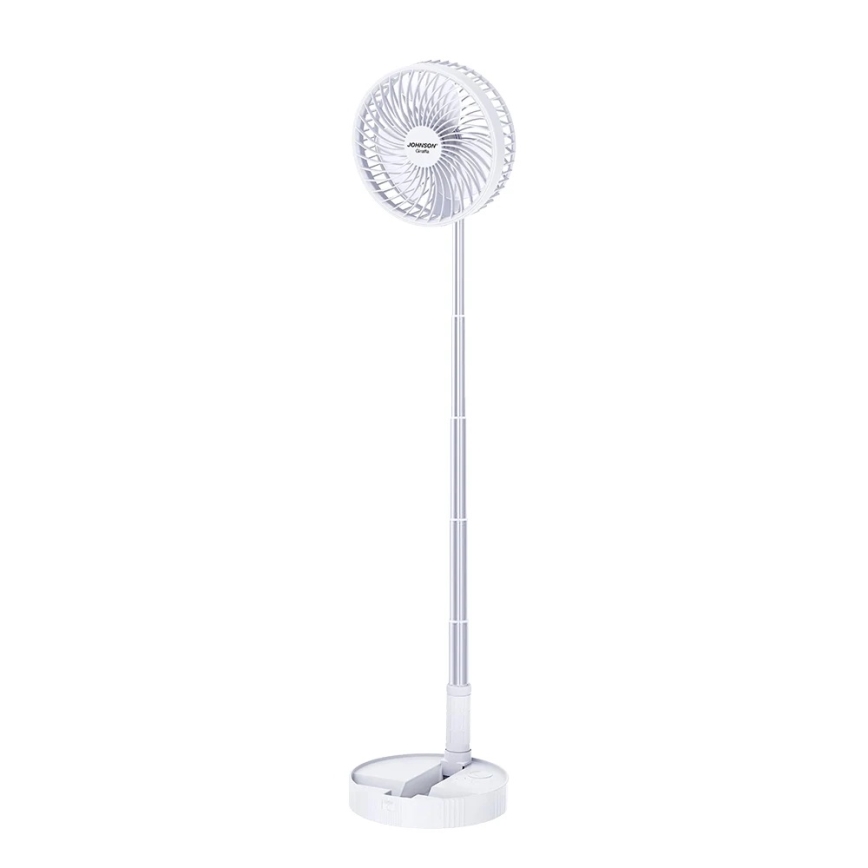 JOHNSON - Ventilateur de table rechargeable GIRAFFA 5W/3,7V 1200 mAh Ø 20 cm blanc