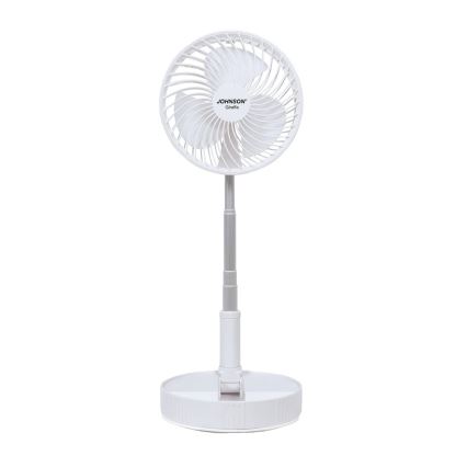 JOHNSON - Ventilateur de table rechargeable GIRAFFA 5W/3,7V 1200 mAh Ø 20 cm blanc