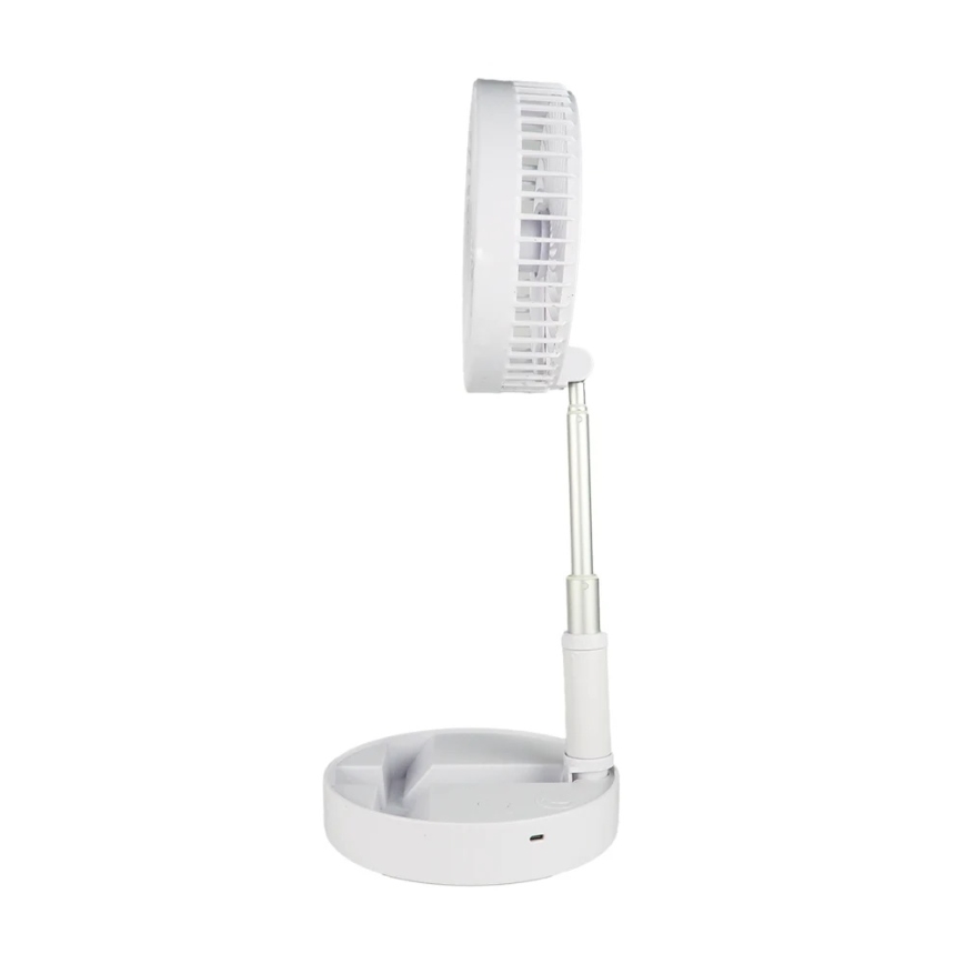 JOHNSON - Ventilateur de table rechargeable GIRAFFA 5W/3,7V 1200 mAh Ø 20 cm blanc