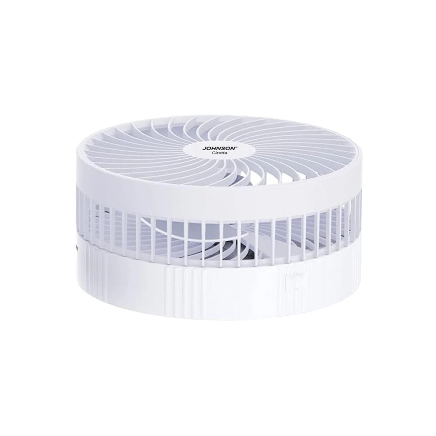 JOHNSON - Ventilateur de table rechargeable GIRAFFA 5W/3,7V 1200 mAh Ø 20 cm blanc