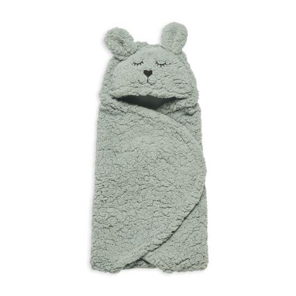 Jollein - Couverture à langer fleece Bunny 100x105 cm Ash Green