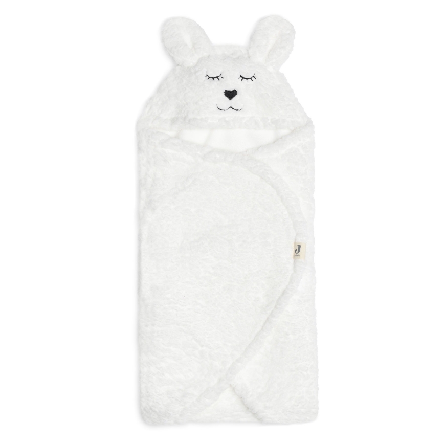 Jollein - Couverture à langer fleece Bunny 100x105 cm Snow White