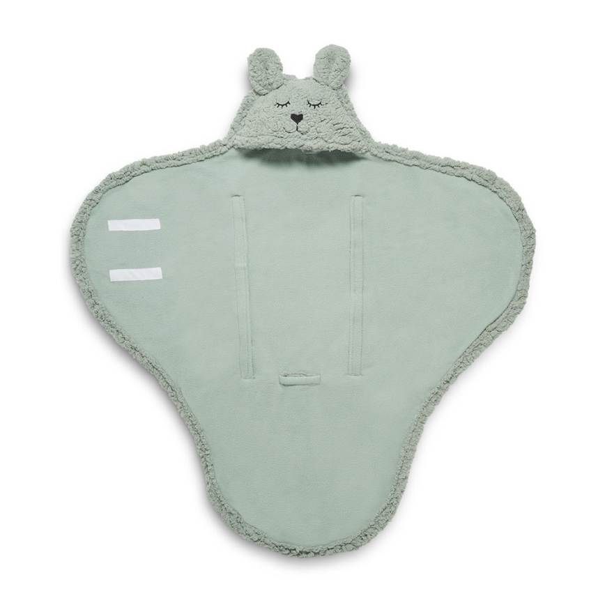 Jollein - Inbakerdeken fleece Bunny 100x105 cm Ash Green