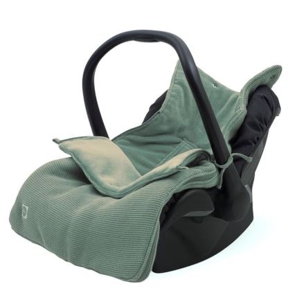 Jollein - Zak voor autostoeltje fleece BASIC KNIT 42x82 cm Ash Green