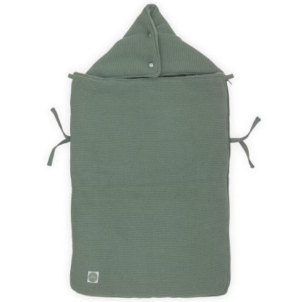 Jollein - Zak voor autostoeltje fleece BASIC KNIT 42x82 cm Ash Green