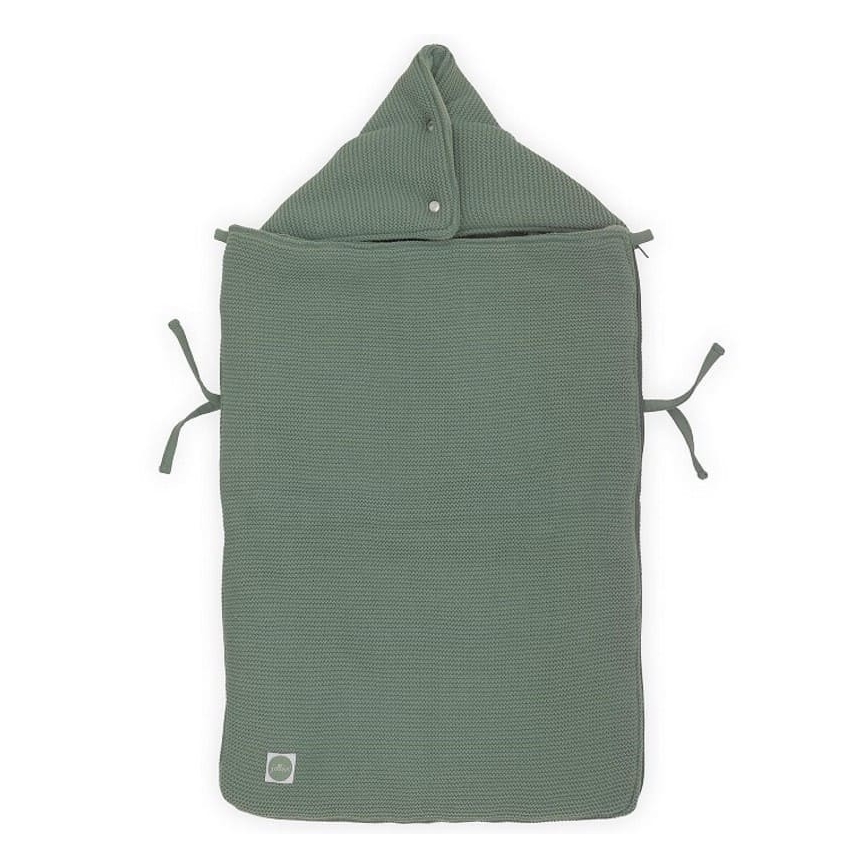 Jollein - Zak voor autostoeltje fleece BASIC KNIT 42x82 cm Ash Green
