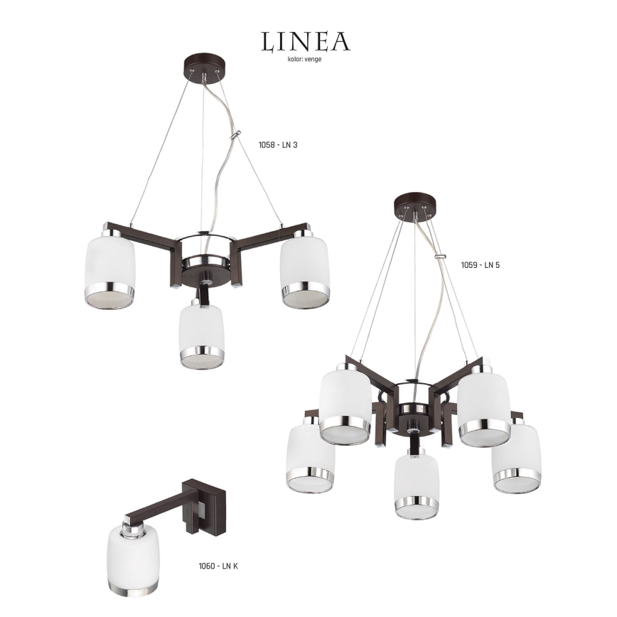 Jupiter 1058 LN3 - Lustre suspension LINEA 3xE27/60W/230V