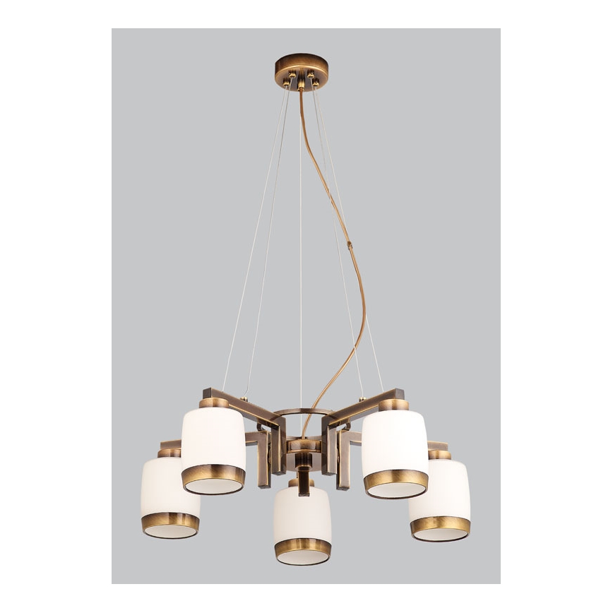 Jupiter 1062 - LN5 - Hanglamp met vaste pendel LINEA 5xE27/60W/230V