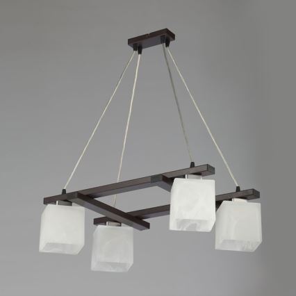 Jupiter 1098 - PO4 - Hanglamp met vaste pendel POLA 4xE27/60W/230V wenge