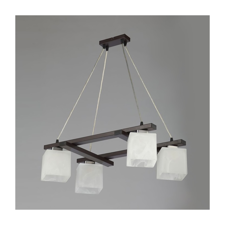Jupiter 1098 - PO4 - Hanglamp met vaste pendel POLA 4xE27/60W/230V wenge