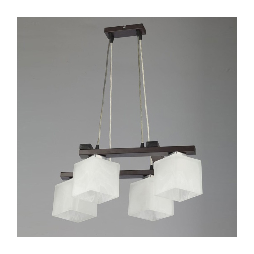 Jupiter 1099 - PO 4 p - Hanglamp met vaste pendel POLA 4xE27/60W/230V wenge
