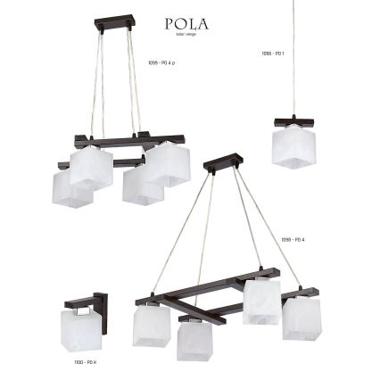 Jupiter 1099 - PO 4 p - Lustre suspendu POLA 4xE27/60W/230V