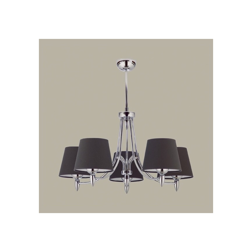 Jupiter 1255 - GX 5 - Hanglamp met vaste pendel GALAXY 5xE27/60W/230V