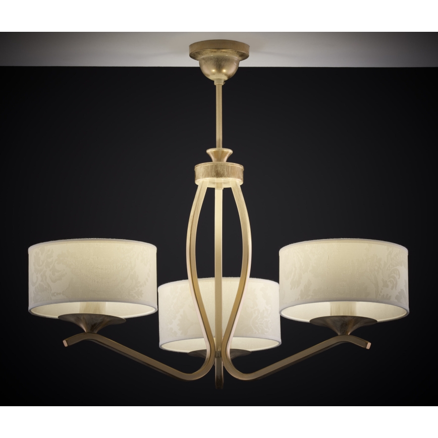 JUPITER 1274-KS3E - Hanglamp KASZMIR op stang 3xE27/60W