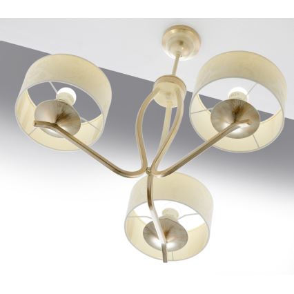 JUPITER 1274-KS3E - Hanglamp KASZMIR op stang 3xE27/60W