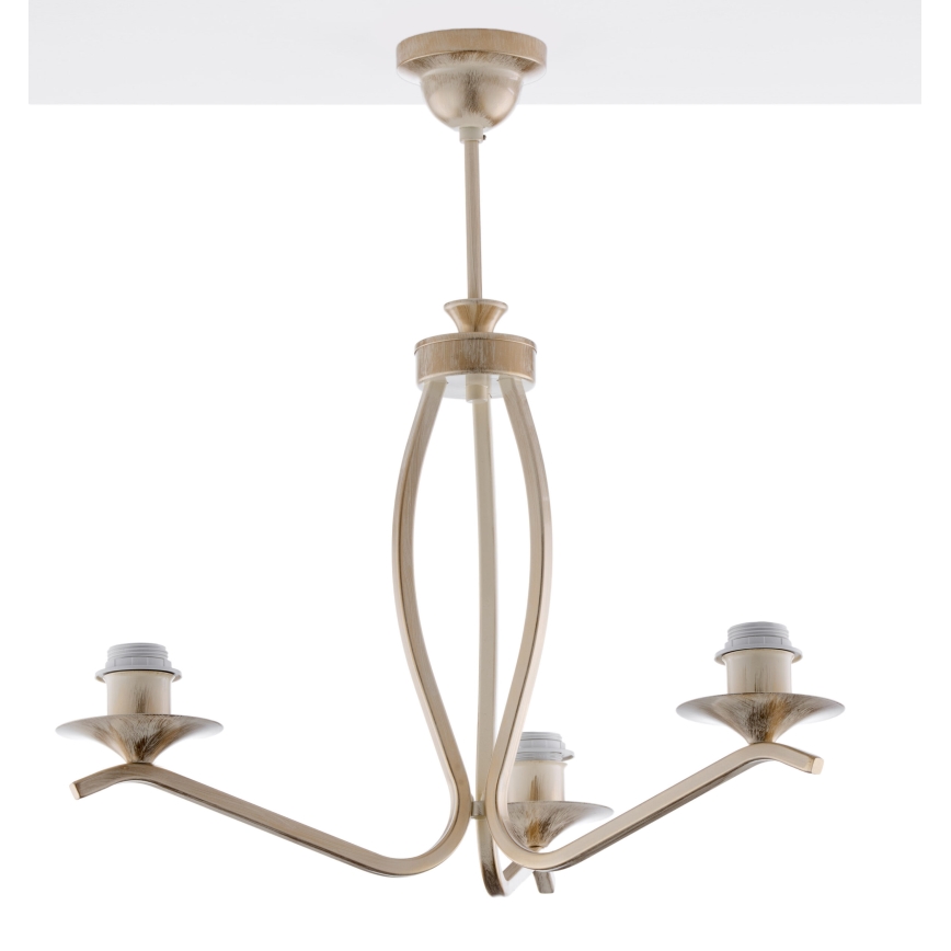 JUPITER 1274-KS3E - Hanglamp KASZMIR op stang 3xE27/60W