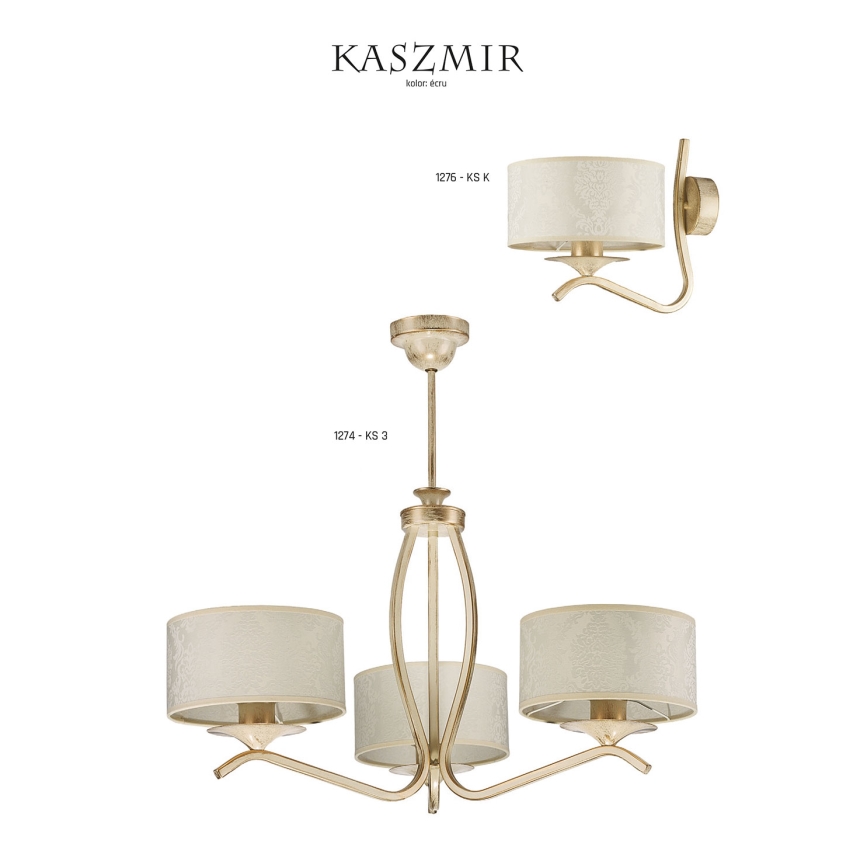 JUPITER 1274-KS3E - Hanglamp KASZMIR op stang 3xE27/60W