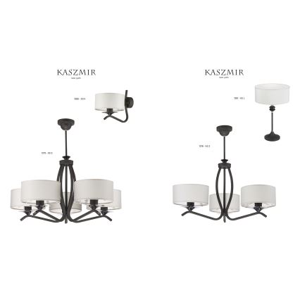 JUPITER 1279-KS5G - Hanglamp KASZMIR 5xE27/60W