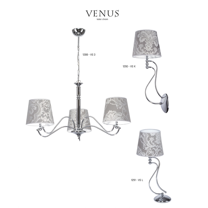 JUPITER 1288-VS3 - Suspension VENUS 3xE27/60W