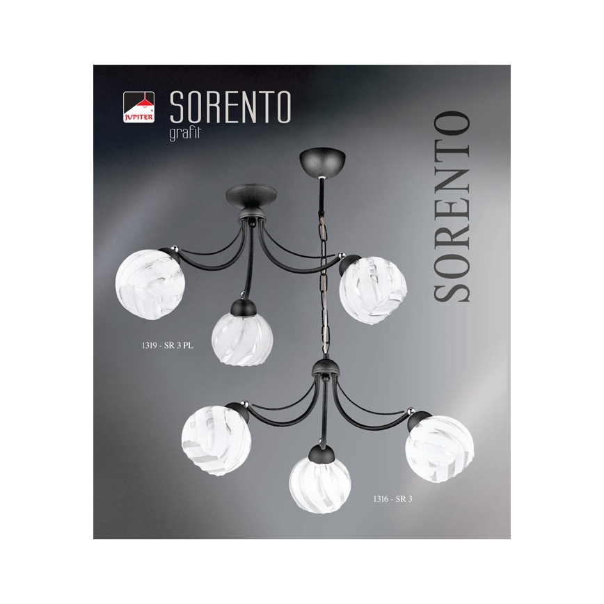 JUPITER 1316-SR3 - Suspension SORENTO 3xE27/60W