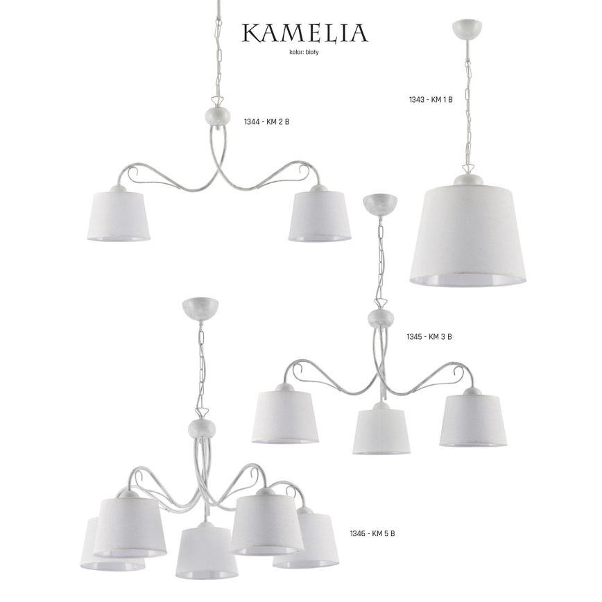 Jupiter 1345 - KM 3 B - Hanglamp aan ketting KAMELIA 3xE27/60W/230V