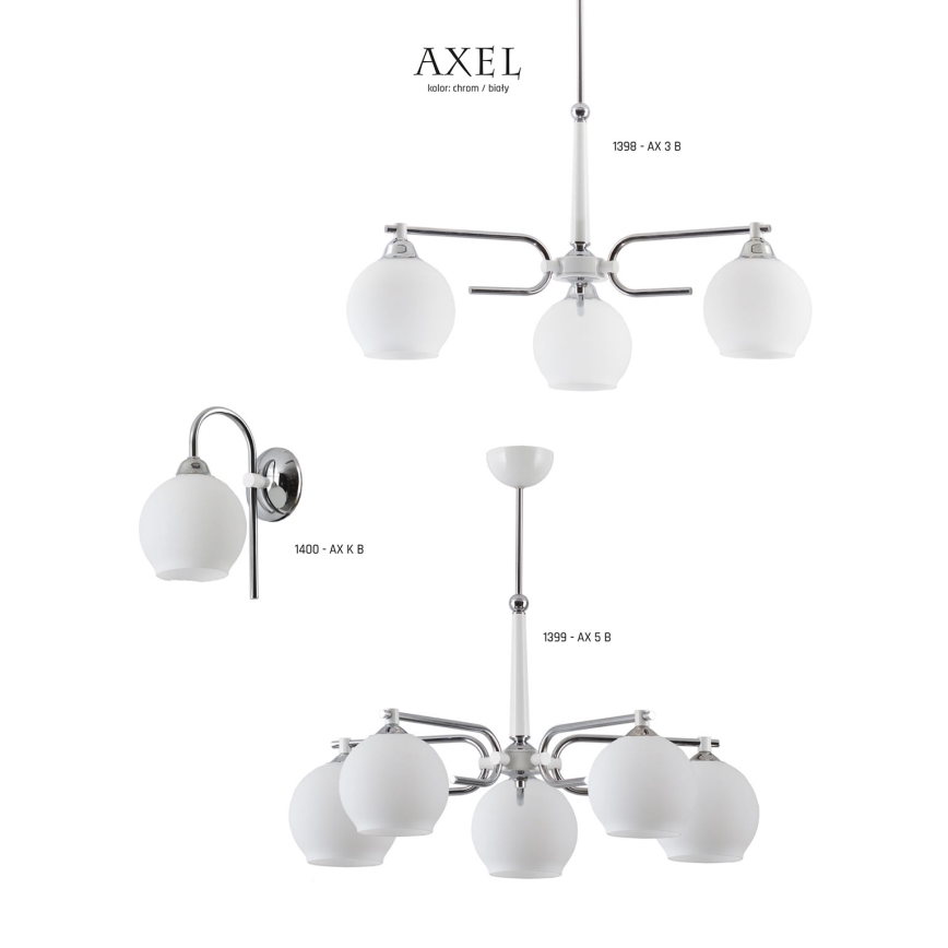 Jupiter 1398 - AX 3 B - Hanglamp met vaste pendel AXEL 3xE27/60W/230V