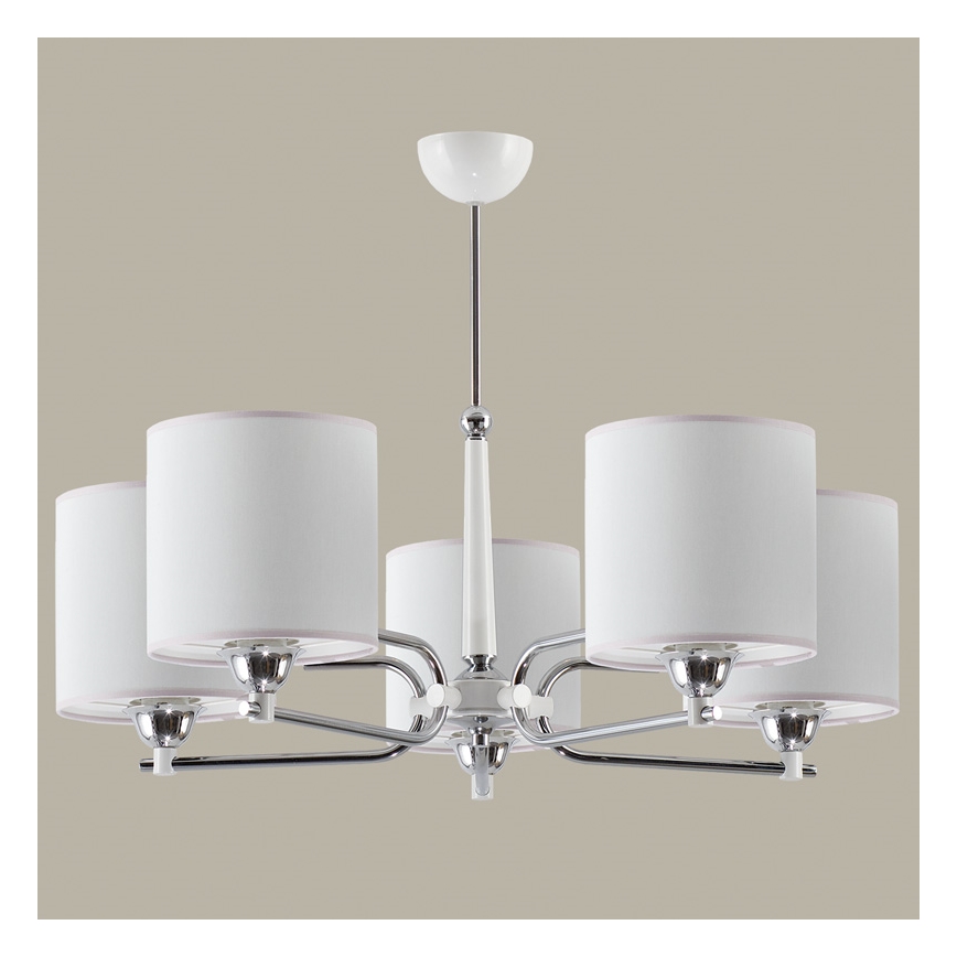 Jupiter 1405 - TW 5 B - Hanglamp met vaste pendel TWINGO 5xE27/60W/230V
